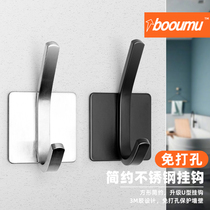 Punch-free hook Strong viscose wall wall hanging frame load-bearing stainless steel kitchen seamless door rear hanging hook sticky hook