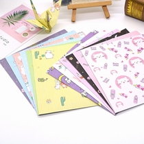 Square 14cm cute cartoon printing color paper kindergarten children hand origami paper crane paper material