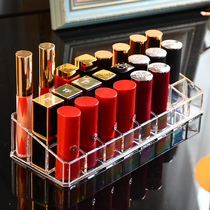 Lipstick storage box multi grid ins Wind lip glaze shelf Net red transparent desktop lipstick box finishing rack