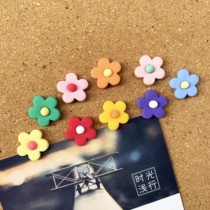 9 frosted small flowers color three-dimensional flower shape felt cloth cork board creative wall decoration pushpin studs