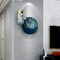 Electronic clock decoration clock wall clock living room home fashion light luxury modern simple clock Wall childrens room cartoon