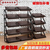 Highlight mini fruit and vegetable rack supermarket fruit and vegetable shelf display stand small Japanese vertical bakery table