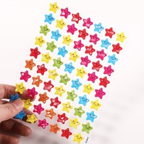 Childrens small red flower bonus stickers kindergarten cartoon stickers praise stickers smiley face five-pointed star stickers cute