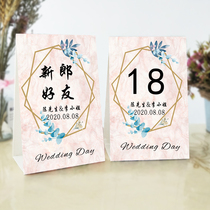 Seat card wedding table card card custom wedding banquet guest seat card creative table number sign to wedding double-sided card