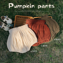Chen Tai pig Little O Bao Baby Pumpkin Pants Woman Baby Flowers Brunty Pants Children Bread Pants Little Baby Boy Shorts Big PP Pants