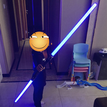 Laser sword Retractable sword Childrens toy simulation weapon Lightsaber boy luminous fluorescent sword flash stick