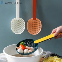 Household high temperature resistant colander filter Kitchen long-handled plastic noodle spoon hot pot commercial large dumpling skimmer