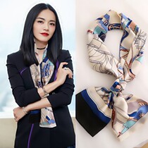 Slender Long Small Silk Scarf 2021 Autumn Thin Western Korean Joker Decorative Lazy Scarf