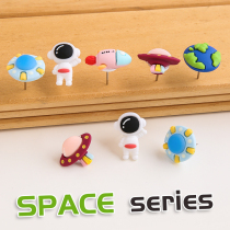 Creative Net red cute astronaut I-shaped nail small nail decorative wall nail art push nail nail nail wall trace nail nail nail nail nail home fixed creative Cork message board Photo Wall