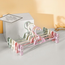 No trace household pants rack Pants clip hanger hang jk skirt Hanfu clip Anti-fold strong belt storage pants rack