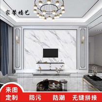  Light TV Background Wall Light Lavish Bamboo Wood Fiber Integrated Plate Seamless Splicing Protection Wall Panel Decoration Buckle Quick