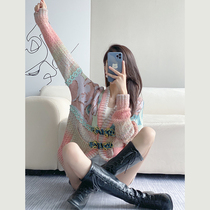 Early autumn chic lazy sweater design sense niche 2021 new womens coat knitted cardigan female spring and autumn outside