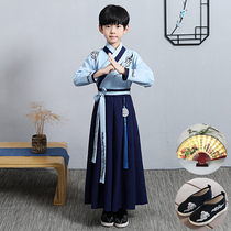 Childrens Hanfu Boys Summer Tang Dress Young Mens Clothes Chinese Style Spring and Autumn Thin Boys Ancient Clothes New