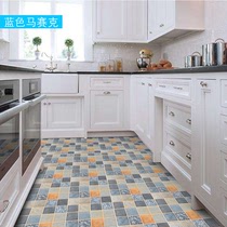 Kitchen floor sticker waterproof and oil-proof self-adhesive toilet floor tiles refurbished wear-resistant tile stickers floor non-slip