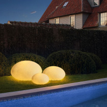 Outdoor Grass Terrace Lamp Waterproof Creative Luminous Stone Lantern Flower Garden Emulation Goose Pebble Light Decoration Courtyard View Light