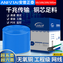Anpu Zhengtai super five or six high-speed pure oxygen-free copper indoor and outdoor double shielded POE monitoring gigabit network cable household