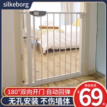 Baby safety door fence Baby stairway fence Dog isolation door railing fence isolation door free of holes