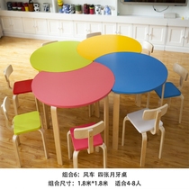 Solid Wood kindergarten table and chair childrens painting art table childrens trusteeship training tutoring class table and chair combination