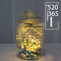 Lucky star bottle wishing jar drifting bottle empty finished product folding origami strip diy handmade gift transparent large size 520