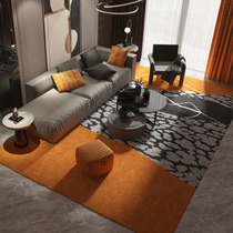 Simple ins Light luxury Orange living room coffee table carpet Modern Jane European home room full bunk bedroom bedside mat