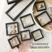 PE film jewelry storage box anti-oxidation necklace earrings stud earrings film suspension box transparent earrings jewelry box small