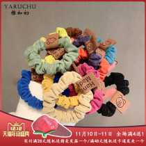 New autumn and winter deer velvet color hair rope no seam rubber band Sweet girl tie hair head rope high elastic versatile