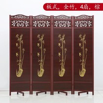 Screen partition curtain movable high-end simple hole-free installation new Chinese rental house beauty salon indoor durable