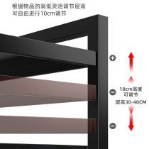 Retractable shelf microwave oven oven shelf household double-layer countertop table rice cooker storage bracket kitchen