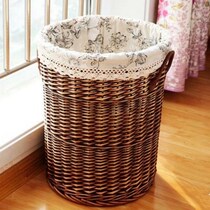 Basket clothing storage bucket clothes rattan basket toilet bamboo basket basket clothes drying basket