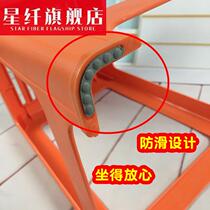 Thickened bath stool Jirong striped high stool low stool breathable chair color non-slip plastic stool plastic stool