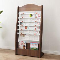 Newspaper rack newspaper rack storage rack book and newspaper rack floor data rack wooden newspaper rack magazine rack storage rack newspaper clip