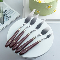 Cake spatula tool five-piece set of high temperature resistant one-piece cream smear knife flat spatula baking
