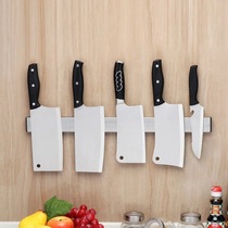 Kitchen asphalt shelf Creative punch wall mounted magnetic knife frame 304 stainless steel magnetic knife frame