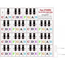 886154 key universal children's adult piano electronic organ keyboard sticker transparent staff spectrum self-study intonation