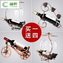 Red wine rack ornaments creative wine tray modern light luxury home living room wine cabinet decoration wine bottle display wine glass set