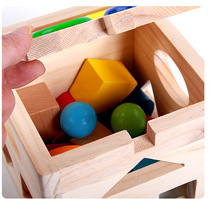 Manufacturers direct porous shape cognitive pairing strike wooden infant child early teaching toy baby block smart