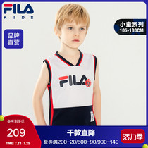 FILA Fila childrens clothing boys vest T-shirt 2021 summer new childrens basketball sports top summer thin section