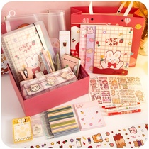 School gift package school supplies Primary School students unicorn Net red stationery set girl girl heart gift box