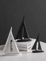Nordic Modern Brief about one sail Sailing Yacht Swing boat Handicraft Creative Living Room Office Desktop Decorations