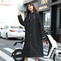 Electric bicycle raincoat men and women single body long battery motorcycle riding transparent poncho adult anti-rainstorm