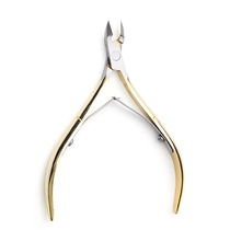 Stainless steel dead skin scissors golden double fork scissors toenail defoliation manicure nail edge barbed beauty scissors
