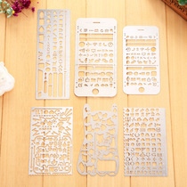 Multifunctional drawing graffiti bookmarks Handbook ruler painting template ruler graphic lace ruler