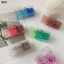 Japanese and Korean hair decoration gradient elastic headline female simple rope box candy transparent telephone line hair ring jewelry