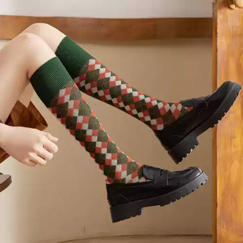 Diamond P's Pattern Green Sockswe ins in in new мода