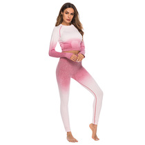 European and American speed dry running fitness yoga suit hanging dye breathable hip-hip gym Seamless Yoga Pants Yoga Pants Yoga