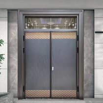Villa door double Open copper door cast aluminum door entrance door home courtyard door door Class A security door customization