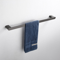 Export German Nordic gun gray 304 stainless steel towel rack towel single pole toilet bathroom hardware pendant