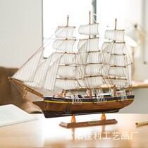 Wooden sailing craft ornaments Mediterranean style home accessories sailing model give away gift carton packaging