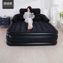  Baishile backrest inflatable mattress bed household double inflatable mattress floor shop simple single inflatable bed thickened and enlarged