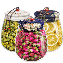 Reasonably matched with Pingyin rose Hangzhou White Chrysanthemum Chamomile Lemon Slices of Herbal Tea Loose Canned for a total of 405g